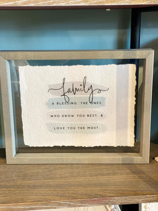 Family A Blessing Framed Sign