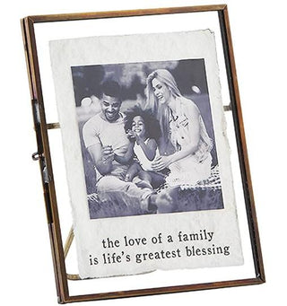 Family Glass Brass Frame