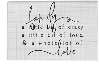 Family Little Bit Block Sign