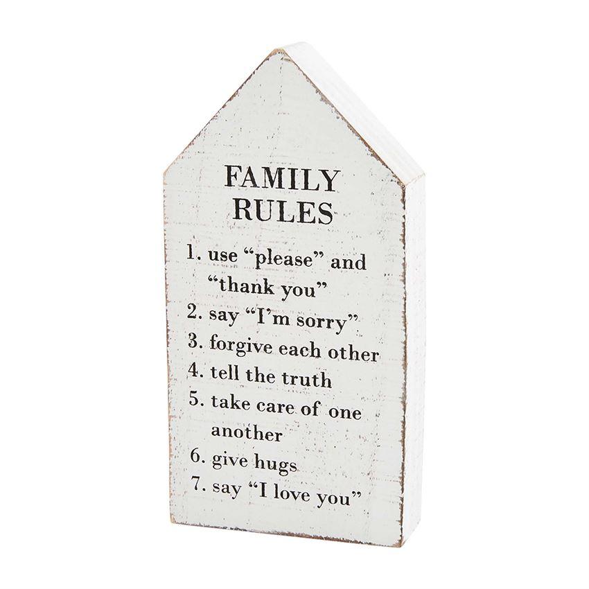 Family Rules Sign