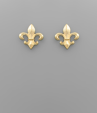 Fleur De Lis Earring Gold