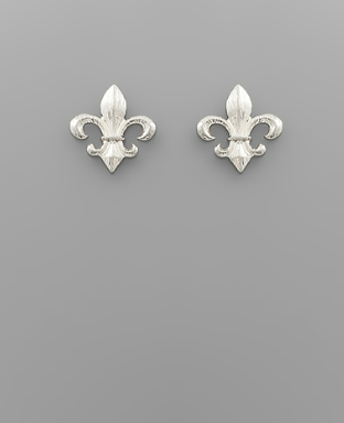 Fleur De Lis Earring Silver