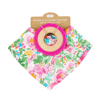 Floral Bib & Teether Set