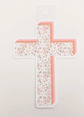 Floral Cross Sticker