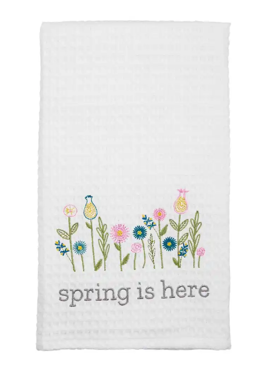 Flowers Easter Waffle Towel