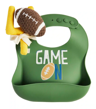 Football Bib & Rattle Set