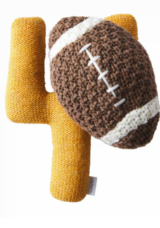 Football Knit Rattle