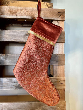 Fringe Velvet Stocking