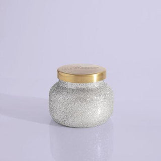 Frosted Fireside Silver 8oz Candle