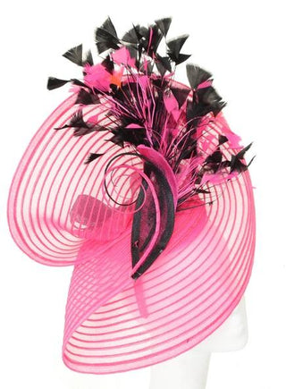 Fuchsia Wrapped Disk Fascinator