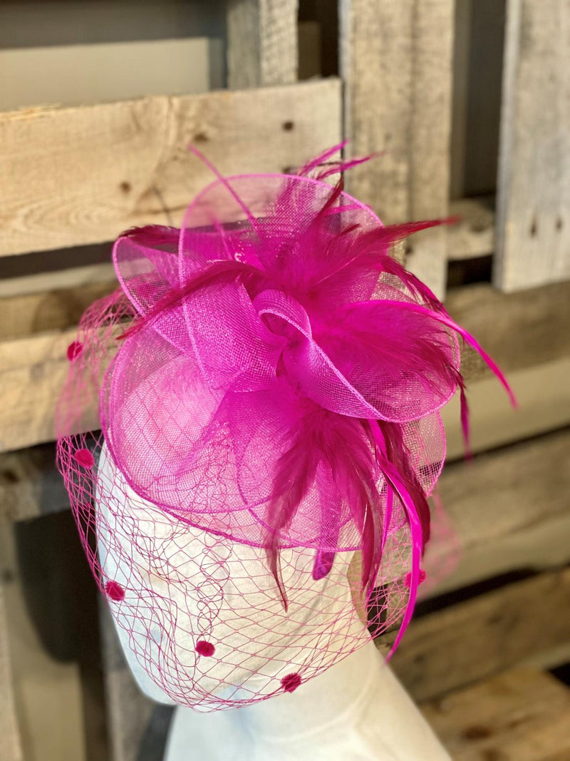 Fuchsia Party Fascinator