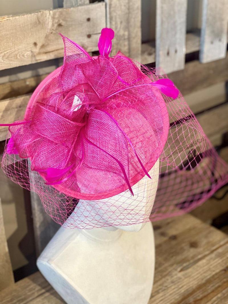 Fuchsia Ribbon Fascinator