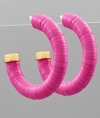 Fuchsia Wrapped Hoop