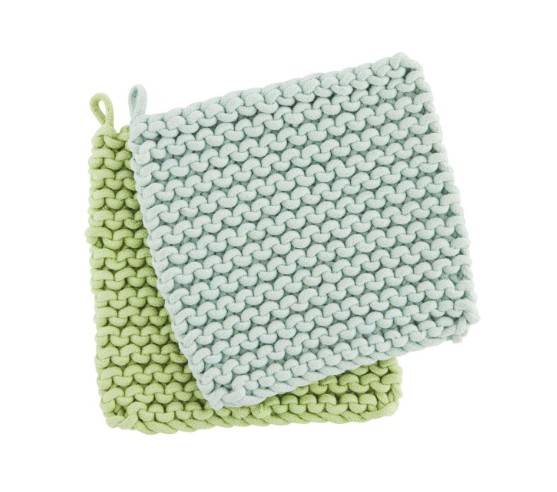 GREEN PASTEL POT HOLDER