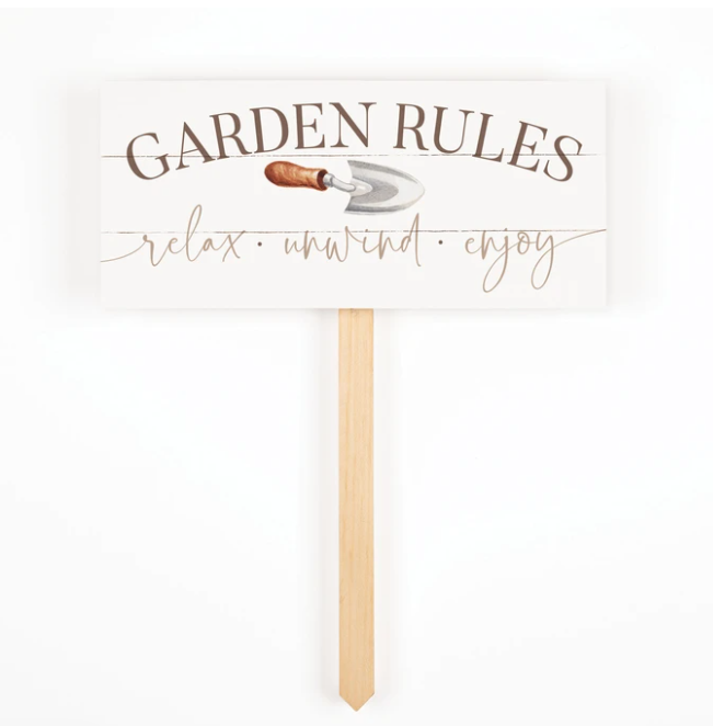 Garden Rules Yard Sign
