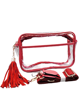 Gigi Clear Bag Red Trim
