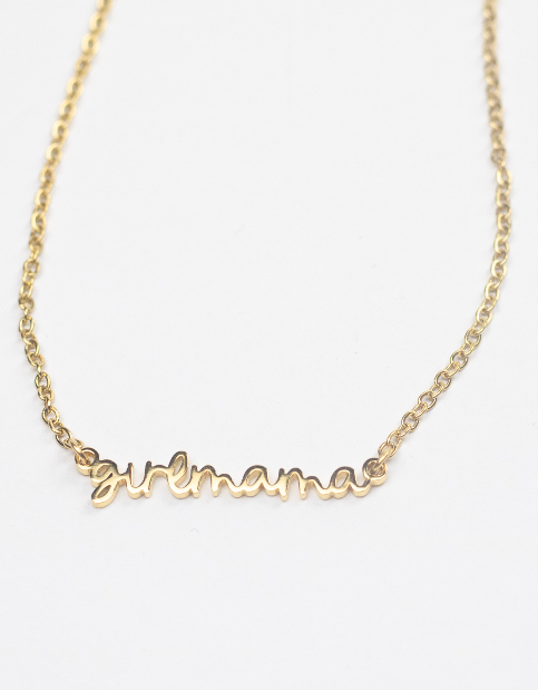 Girl Mama Script Necklace