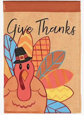 Give Thanks Turkey Flag