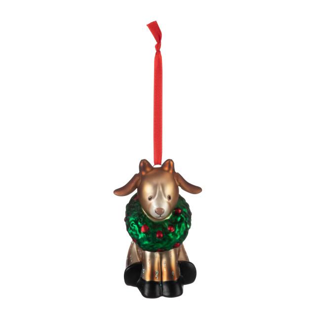 Glass Goat Ornament