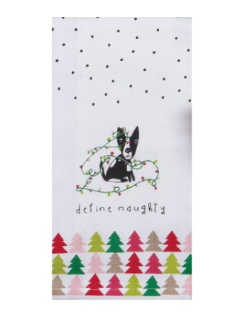 Glitters Naughty Dog Towel