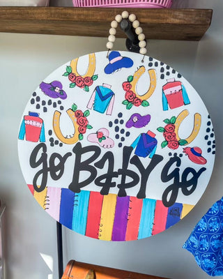 Go Baby Go Derby Doorhanger