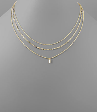 Gold 3 Layer Chain Necklace