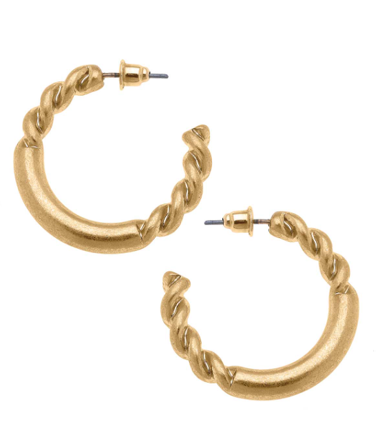 Gold Anne Rope Hoop