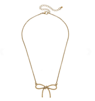 Gold Bow Necklace