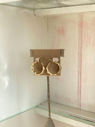 Gold Dipped Spike Hoop