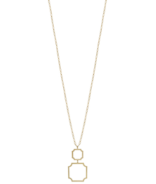 Gold Double Octagon Necklace
