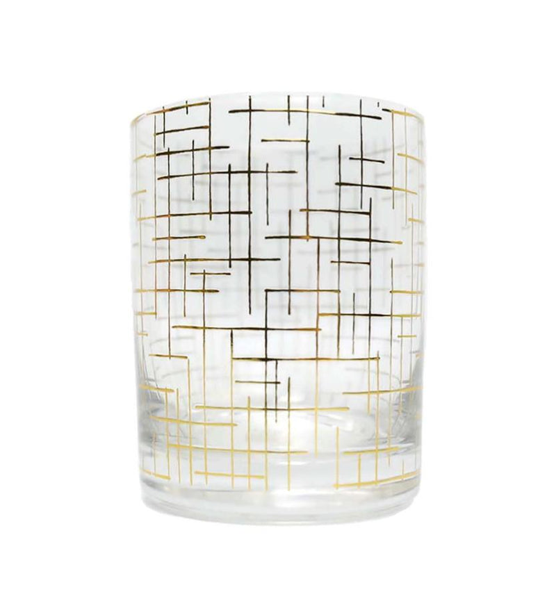 Gold Hatch Cocktail Glass