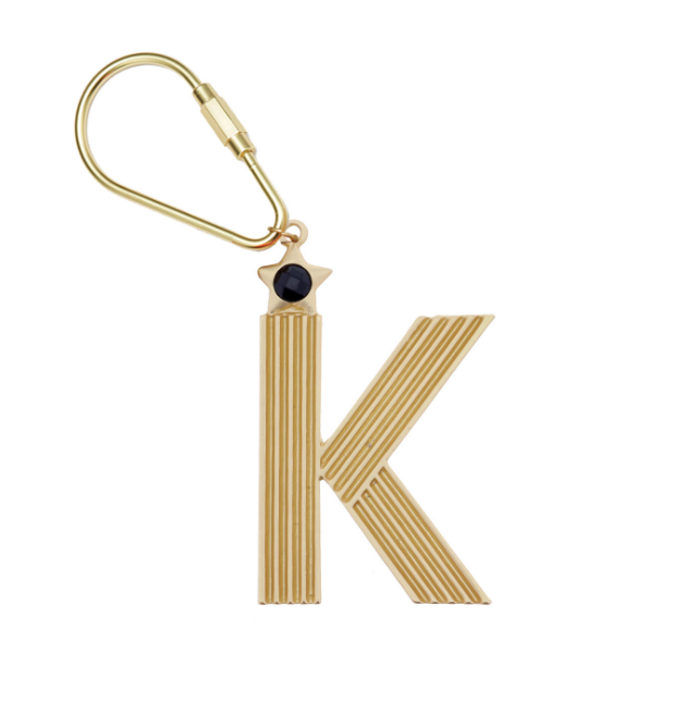 Gold Initial Keychain (More Colors)