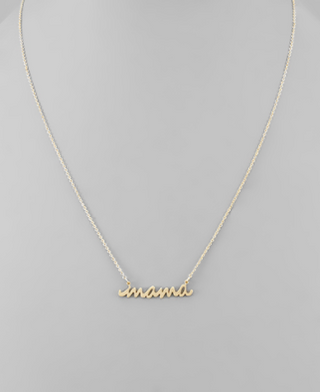Gold MAMA Letter Necklace
