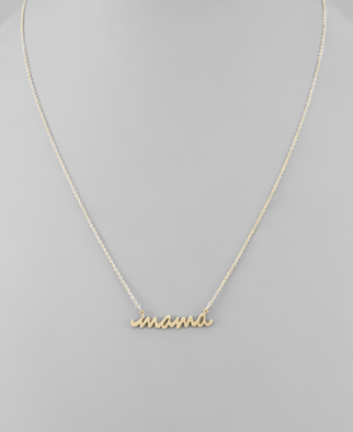 Gold MAMA Letter Necklace
