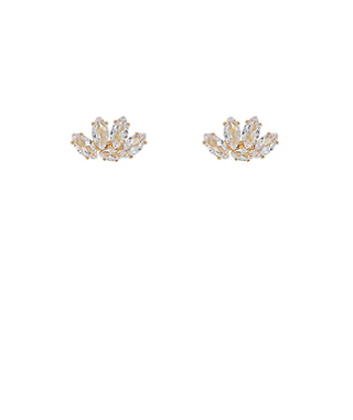 Gold Marquise Stud