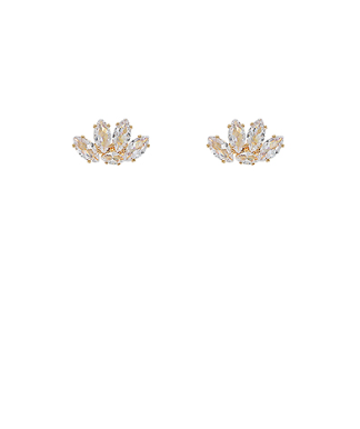 Gold Marquise Stud