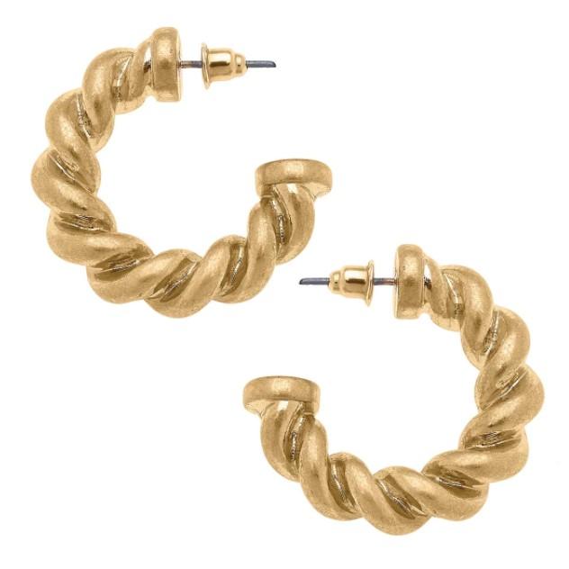 Gold Rope Chain Earring