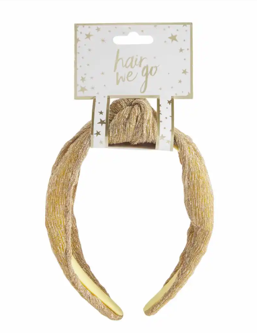 Gold Shimmer Knot Headband