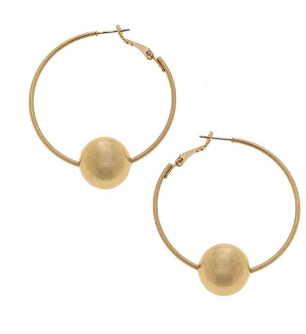 Gold Threaded Ball Earring