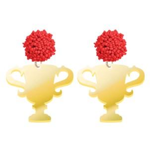 Gold Trophy Earring