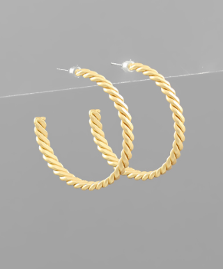 Gold Twisted Hoop