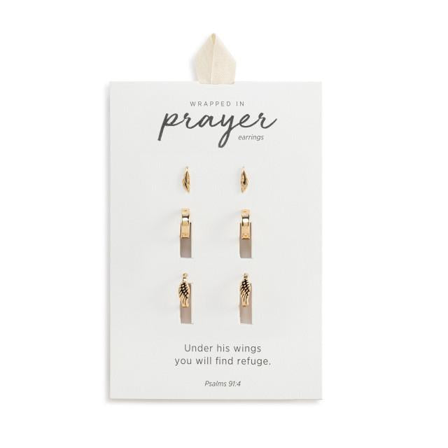 Gold Wing Earring Set