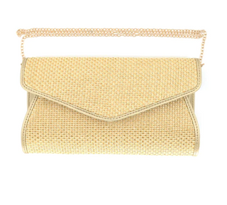 Gold Woven Clutch