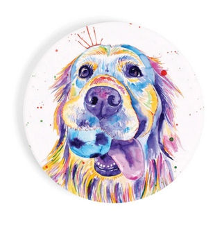 Golden Retriever Ball Car Coas