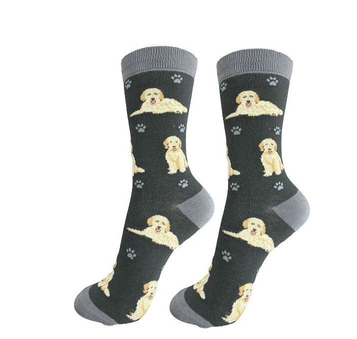 Goldendoodle Socks Grey