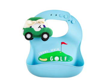Golf Silicone Bib & Rattle