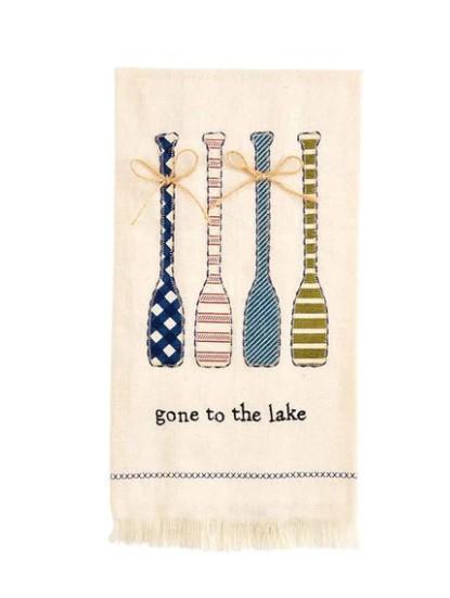 Gone To Lake Applique Towel