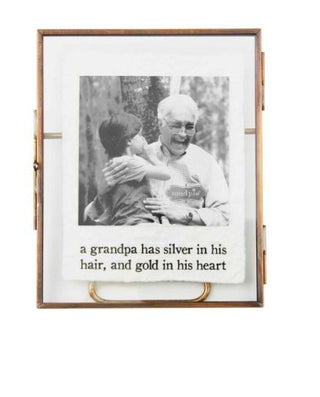 Grandpa Glass Brass Frame