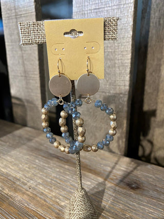 Gray Circle Earring