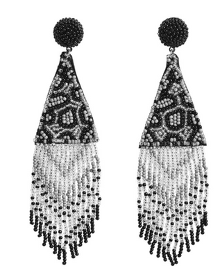 Gray Leopard Earring